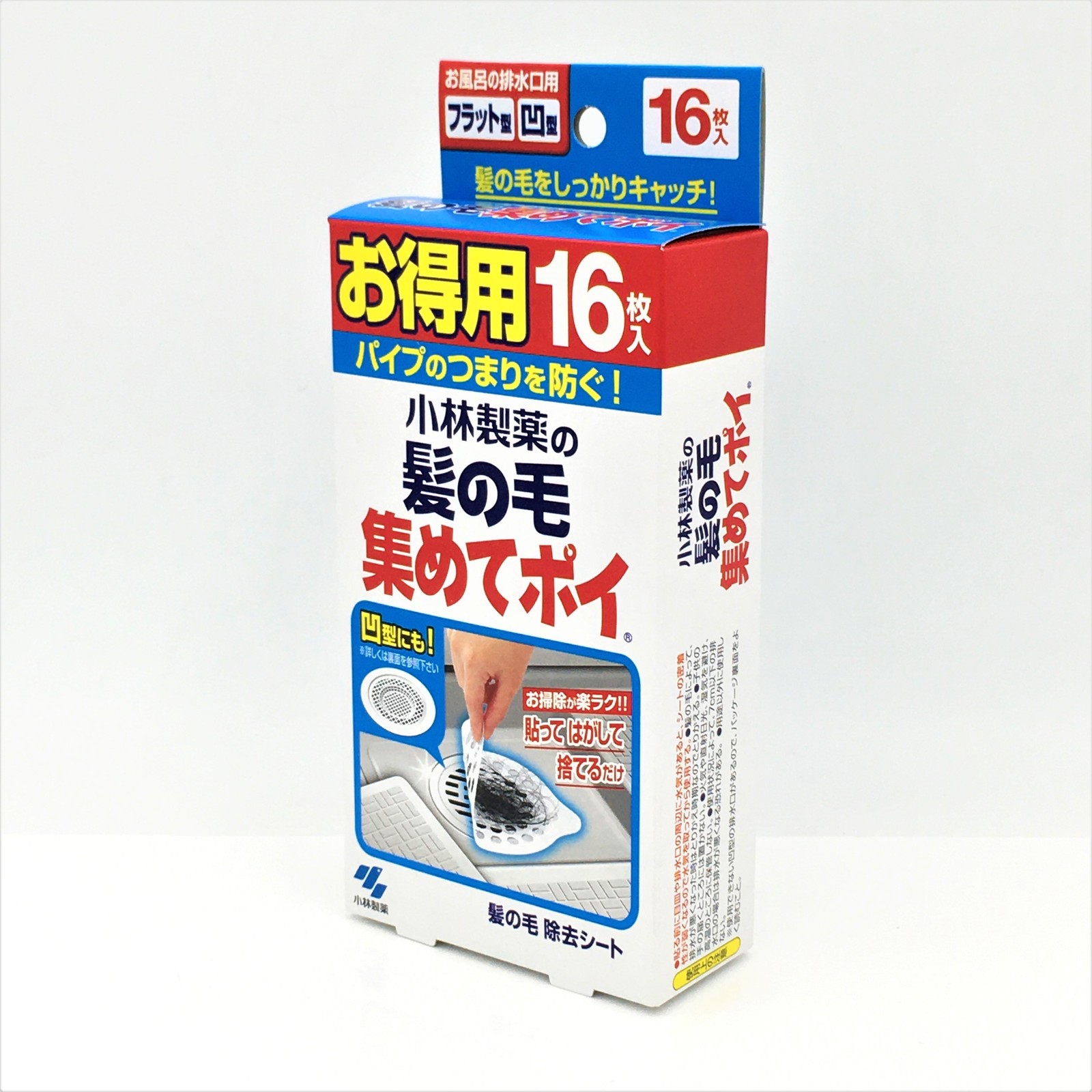 Kobayashi Drain Hair Catching Sticker 1 Box (16ct)
