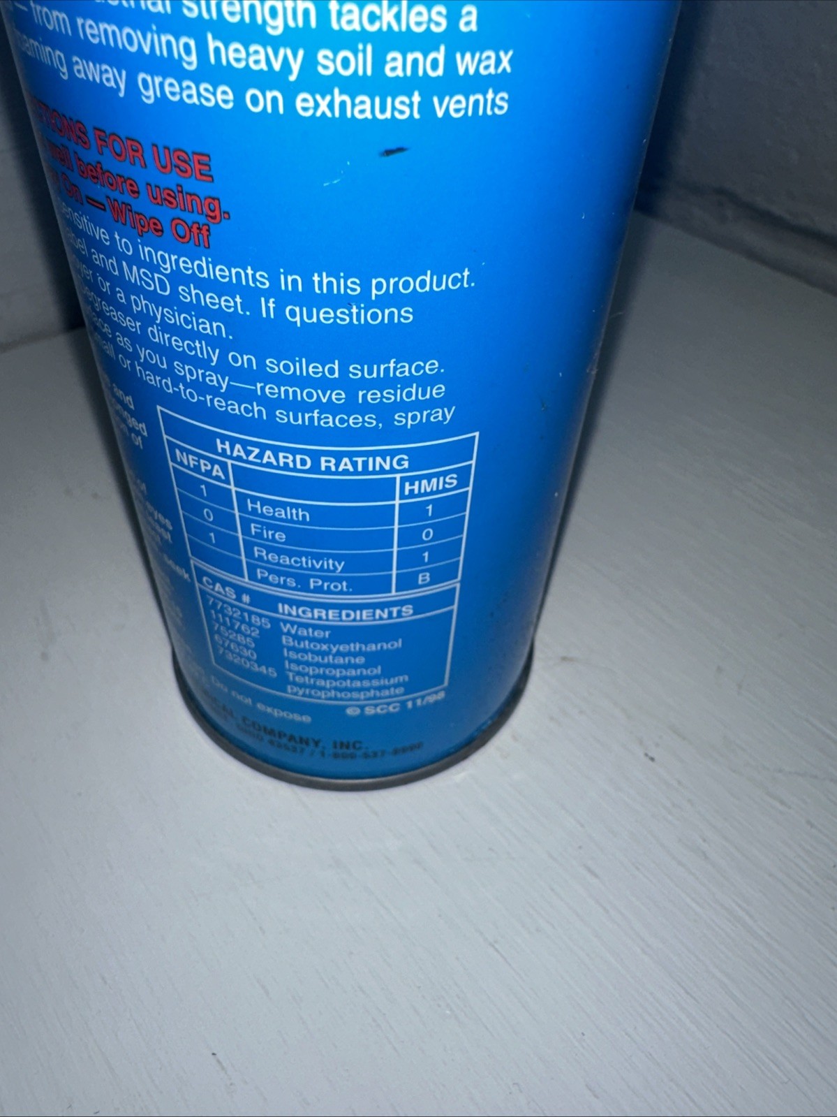 SPARTAN CHEMICAL SD-20 All-Purpose Degreaser Vintage 1998