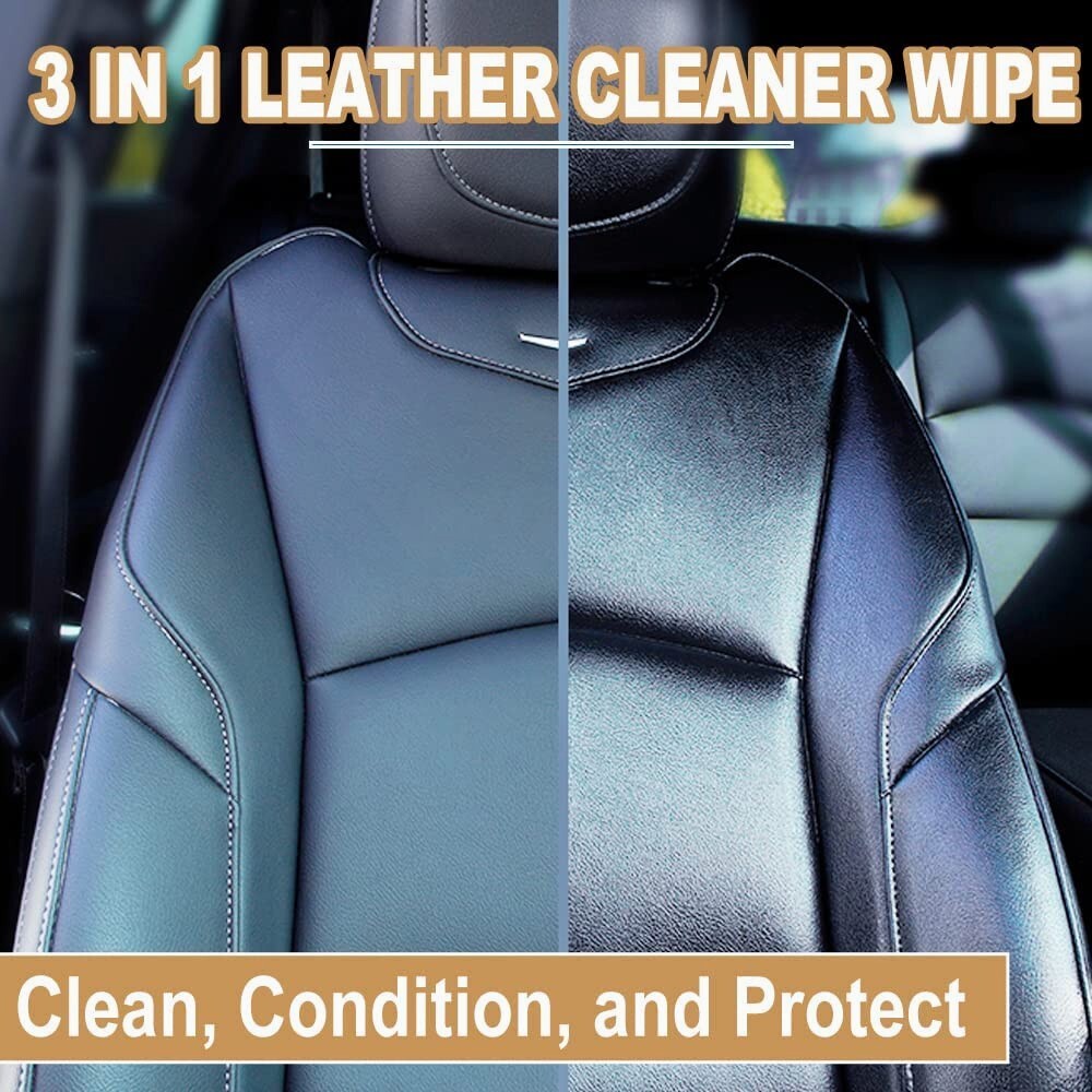 Air Jungles 3in1 Leather Cleaner Wipes 70 Count (Pack of 2) 140 Sheets