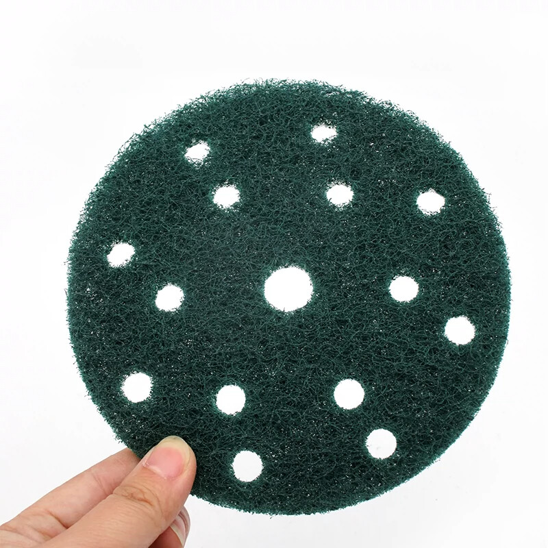 6″ 150mm 15 Hole Scouring Pad Sanding Discs Abrasive Cleaning Pads 240#-800#