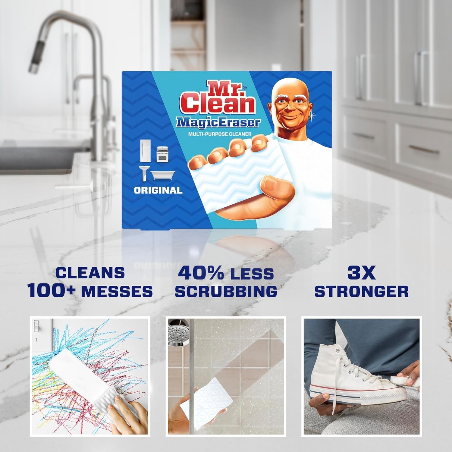 Magic Eraser Original Cleaning Pads, Multi Purpose Cleaner, Bathroom C