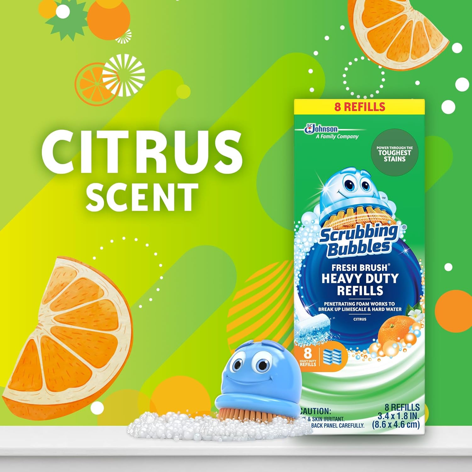 Scrubbing Bubbles Toilet Bowl Wand Cleaner Refills, Fresh Brush Heavy Duty Clean