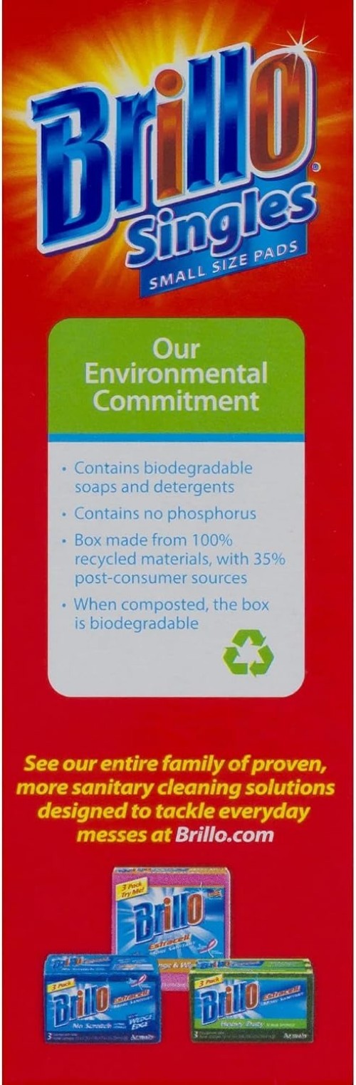 Single Use Steel Wool Soap Pads, Smaller Size Red Scent, 15 Count Pack of 1 …