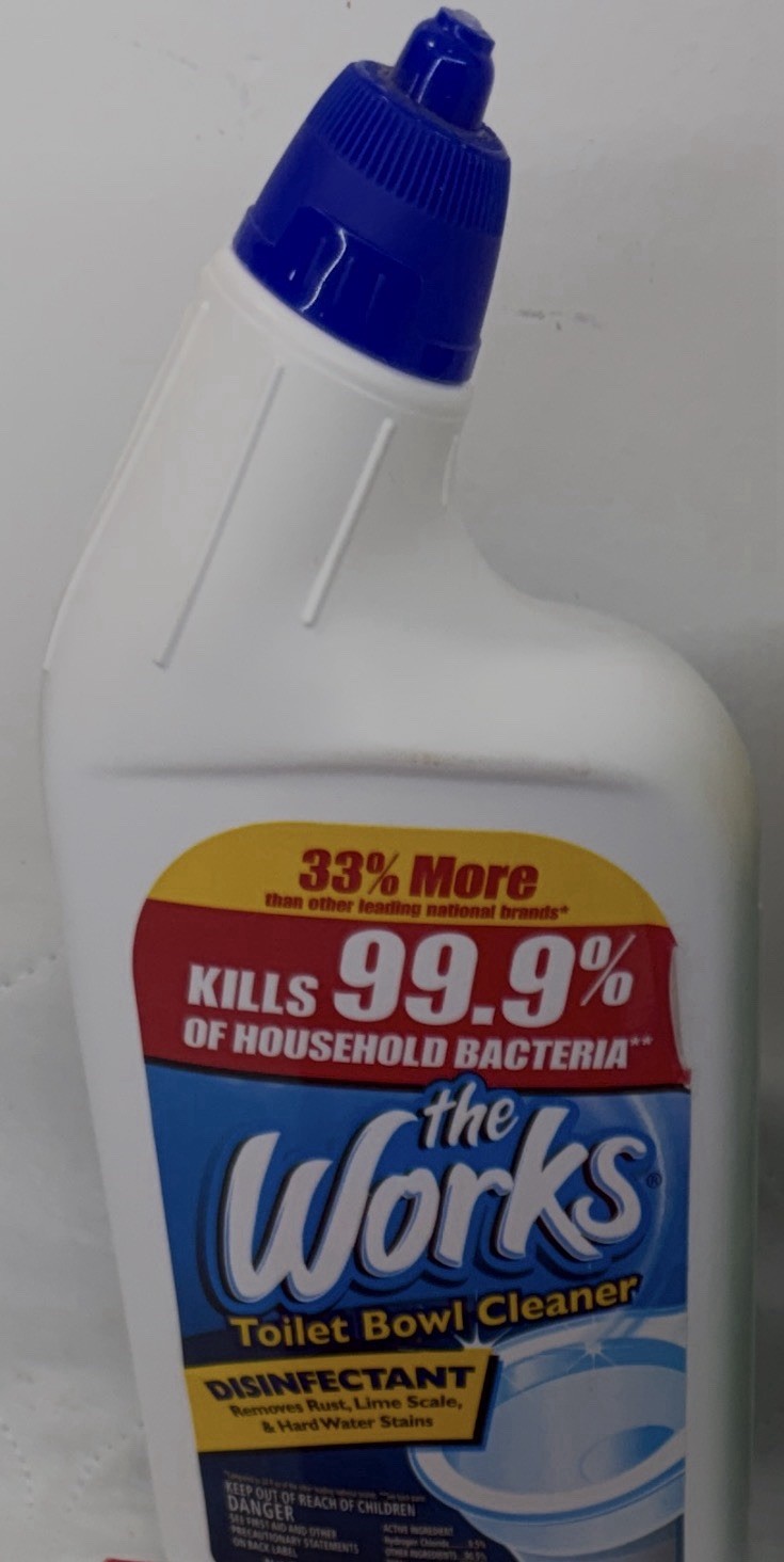 Lot of 2 The Works Toilet Bowl Cleaner 32 fl oz Each Powerful Stain Remover