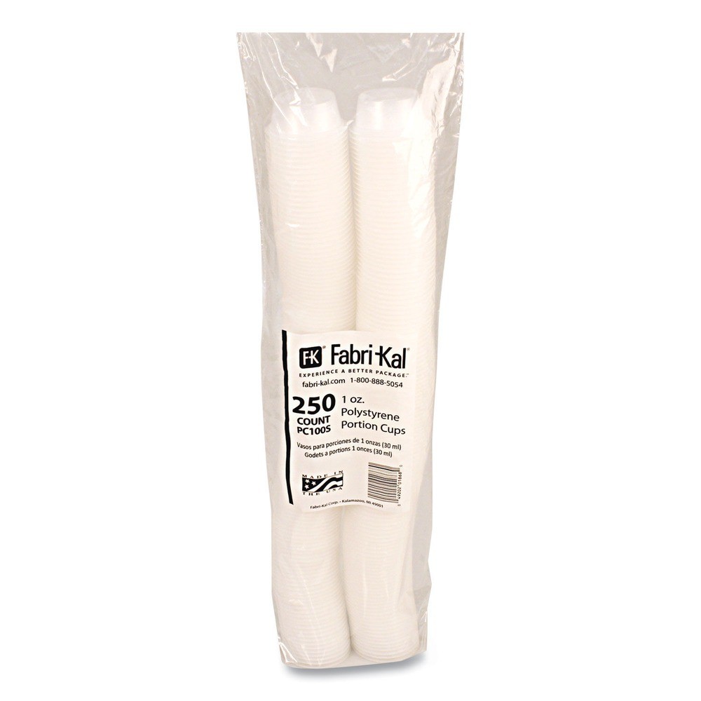 Fabri-Kal PC100S 1 oz. Squat Plastic Portion Cups – Translucent (10/Carton) New