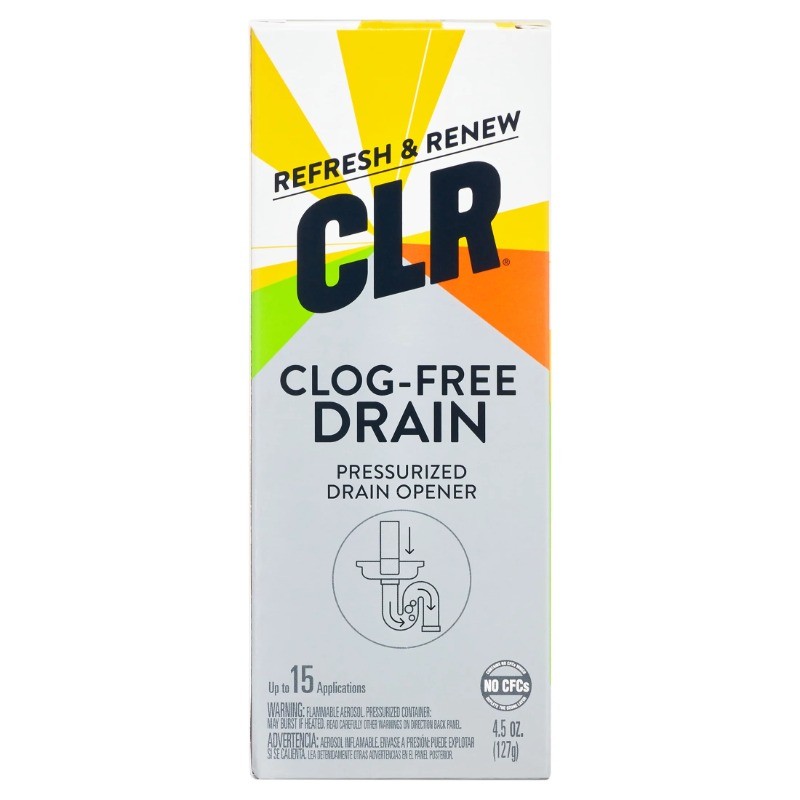 CLR Brand Clog-Free Drain Opener, Chemical-Free Pressurized Air Canister