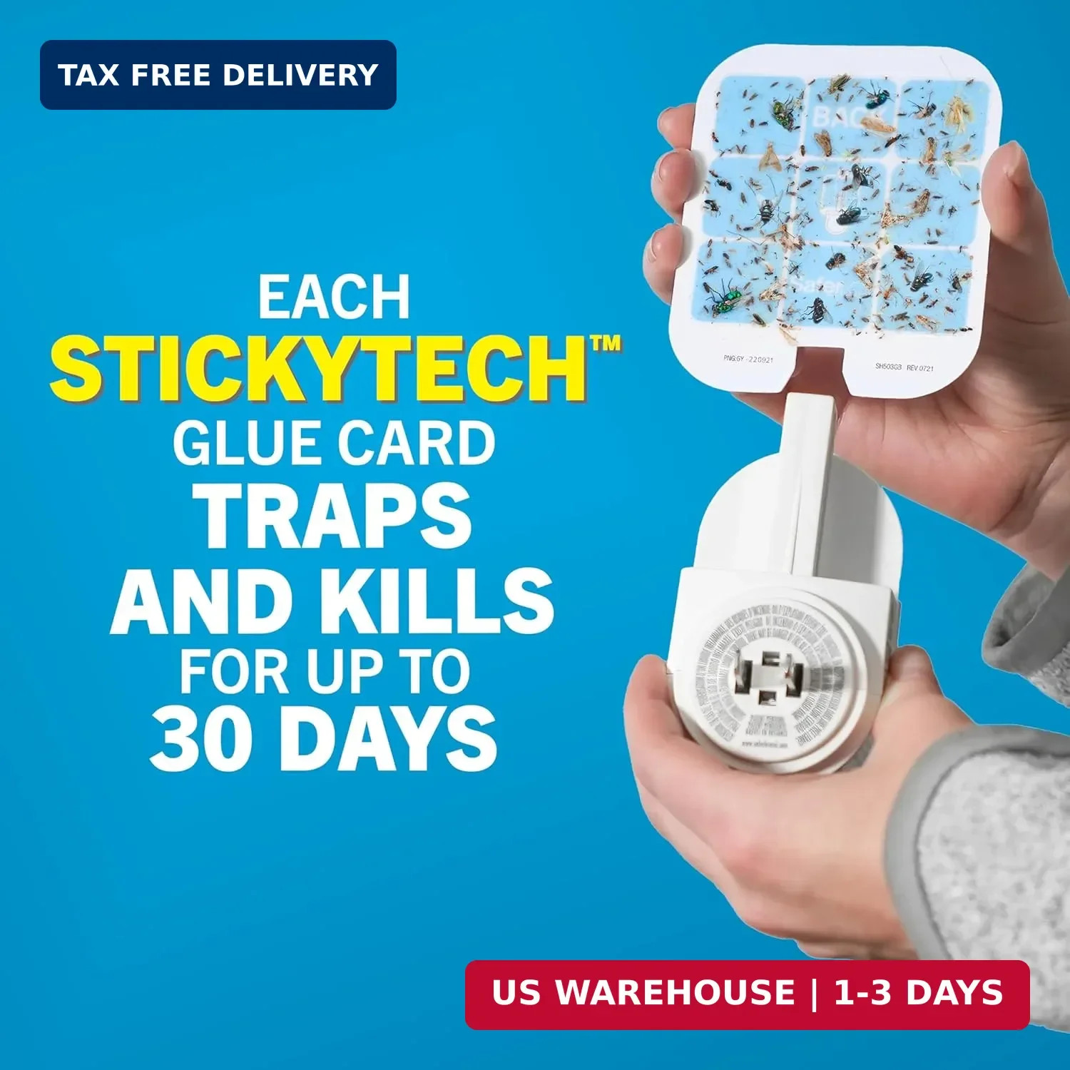 Safer Home Flying Insect Trap Official Refills | 3 Glue Card Refills for Plug-In