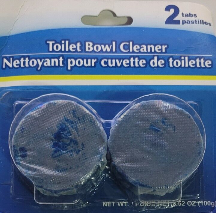 2 Tabs Automatic Toilet Bowl Cleaner Bleach Deodorize Freshens Lasting Easy Use