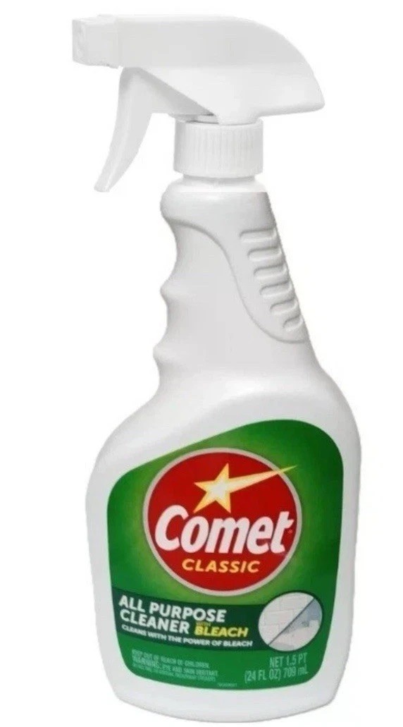 3 PACK- Comet All Purpose Cleaner With Bleach for Bathroom Kitchen 24 Fl Oz DTBF