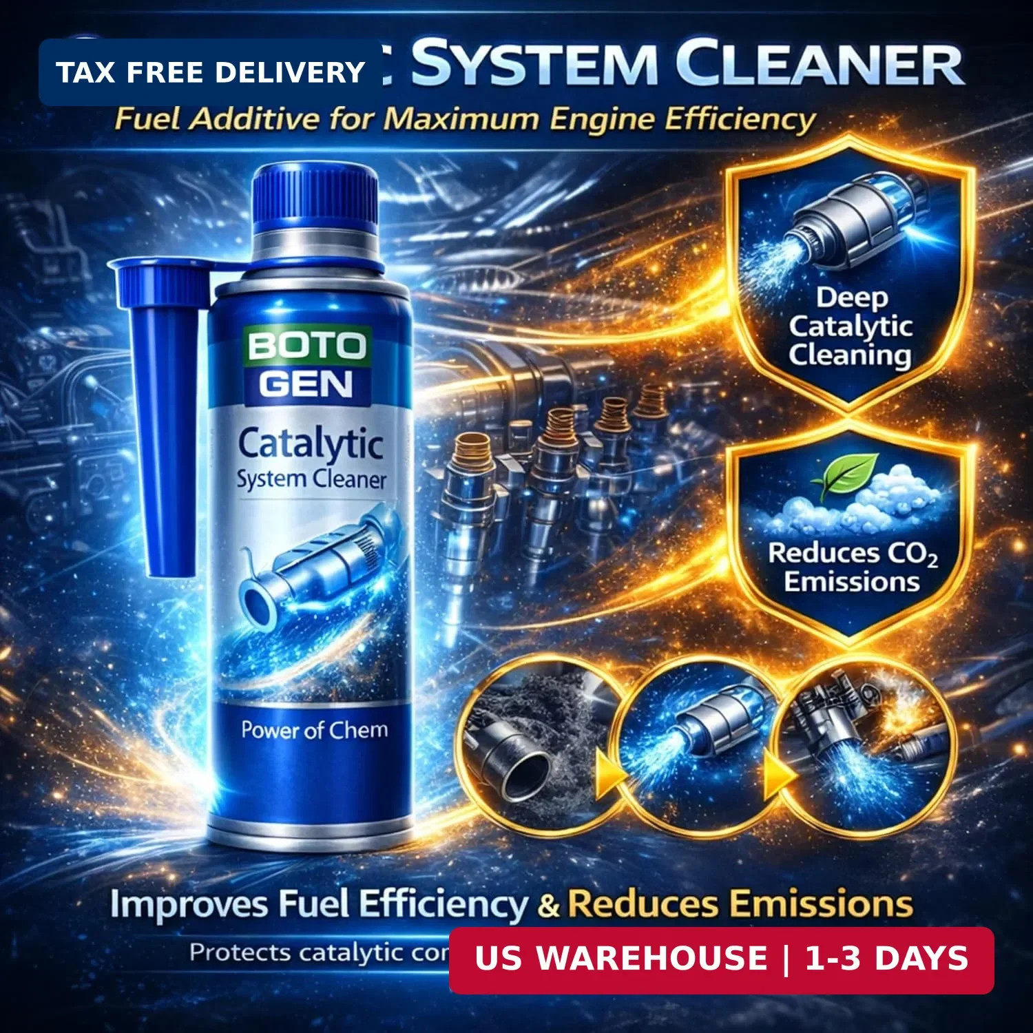 Catalytic System Cleaner, Special Active Solvent with high-tech additive Combina