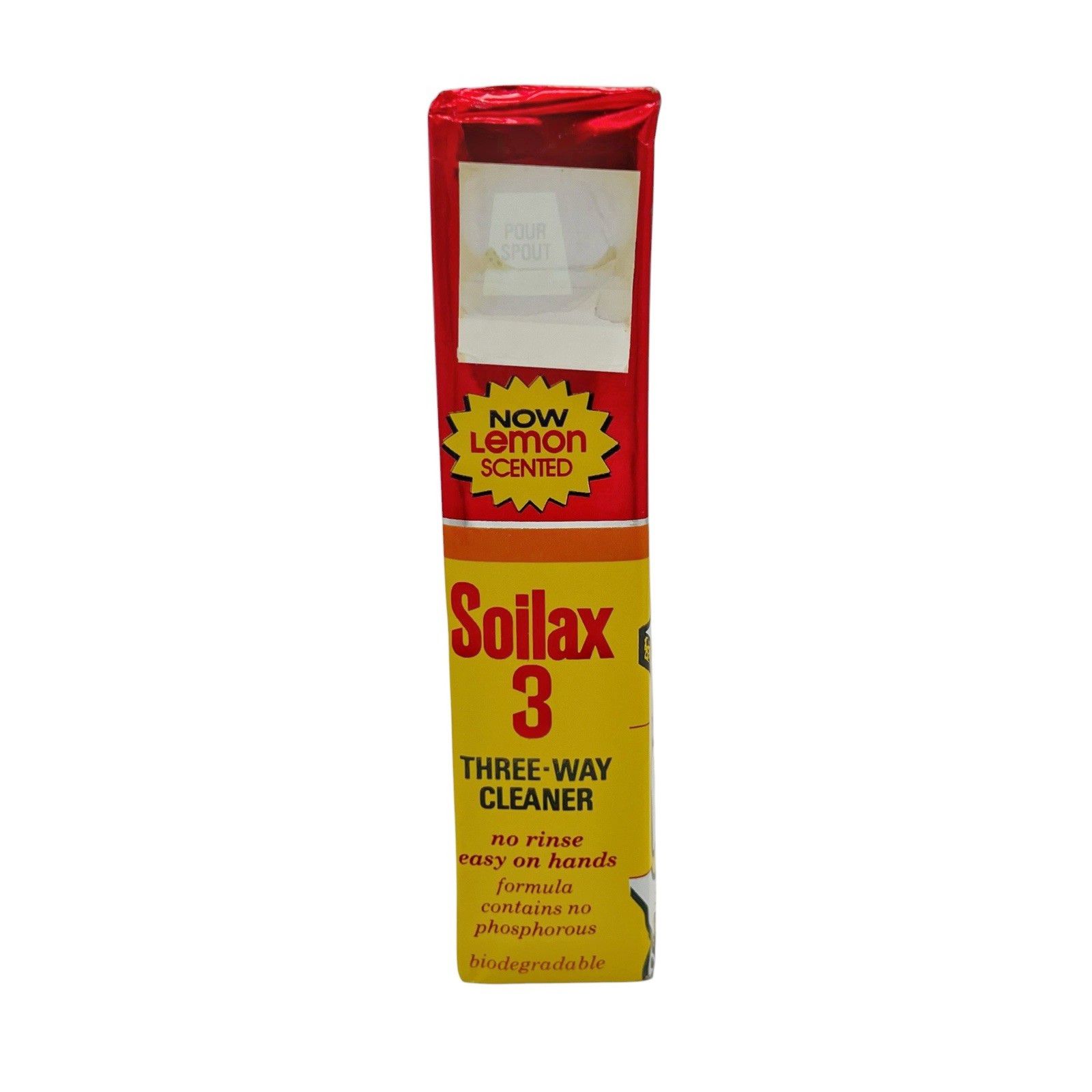 Vintage Soilax 3 Lemon Scented Three Way Cleaner New Unopened 16 Oz. Movie Prop