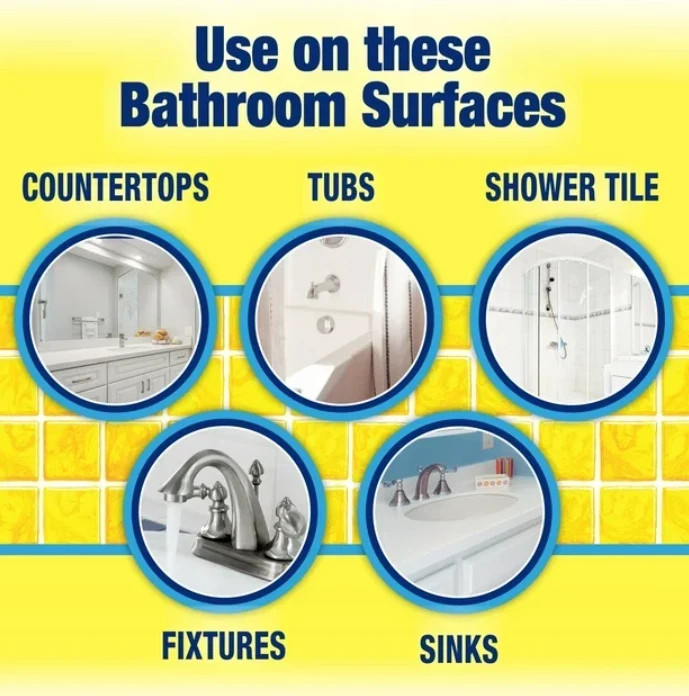 Scrub Free Total Bathroom Cleaner with OxiClean, Lemon Scent, 32 fl oz