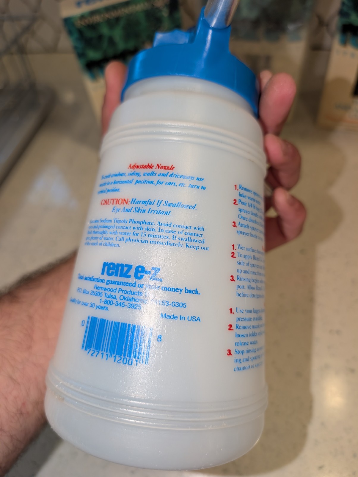 Renz E-Z Professional Window Cleaner Sprayer Kit – (3) 1 lb Refills – Read