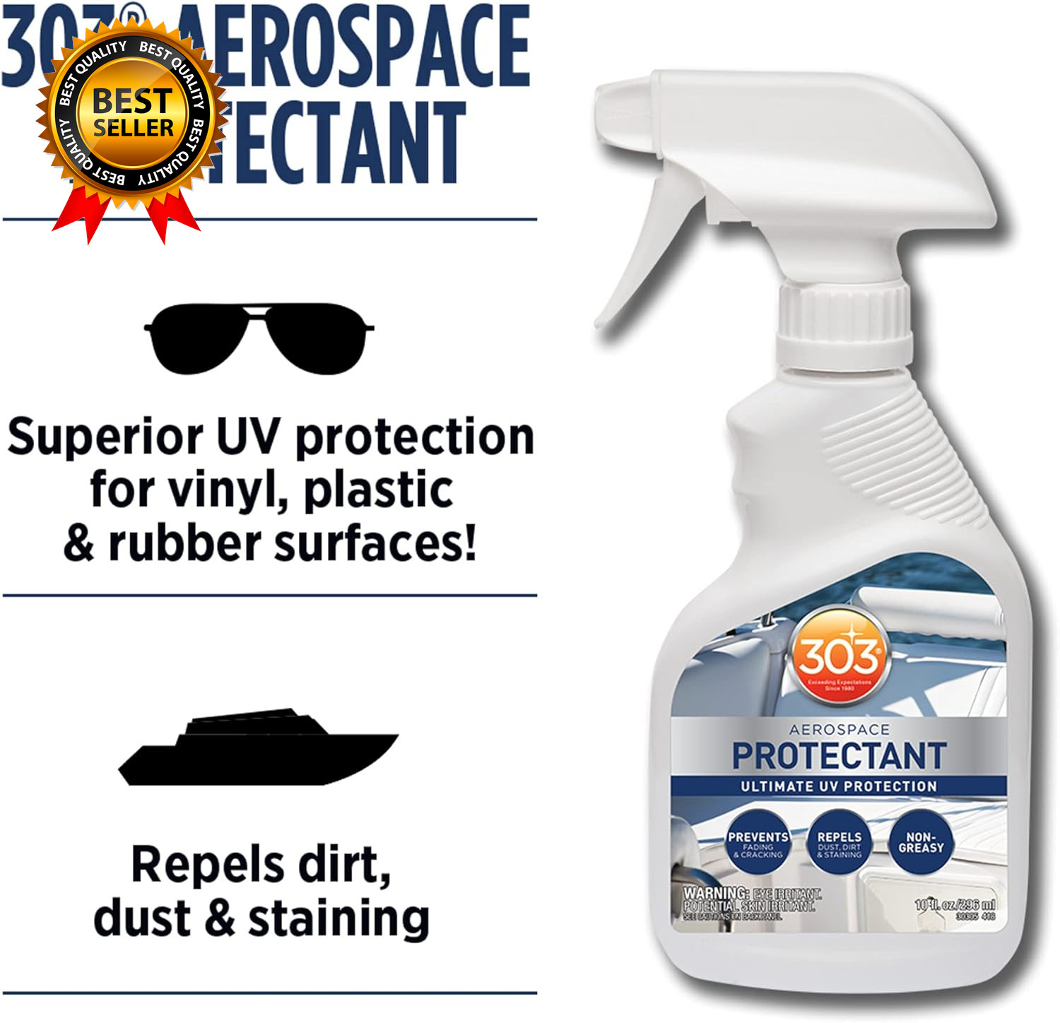 Marine Aerospace Protectant UV Protection Repels Dust Dirt & Staining Smooth