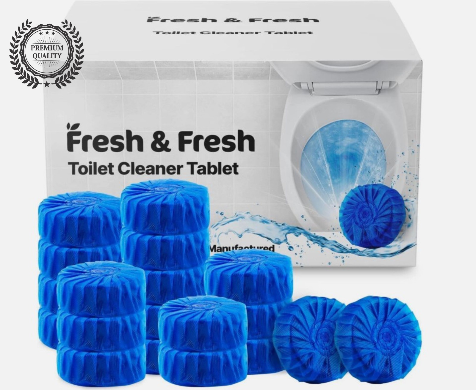 10 Pack Toilet Bowl Cleaning Tablets Fresh Scent Odor Eliminator Long Lasting US