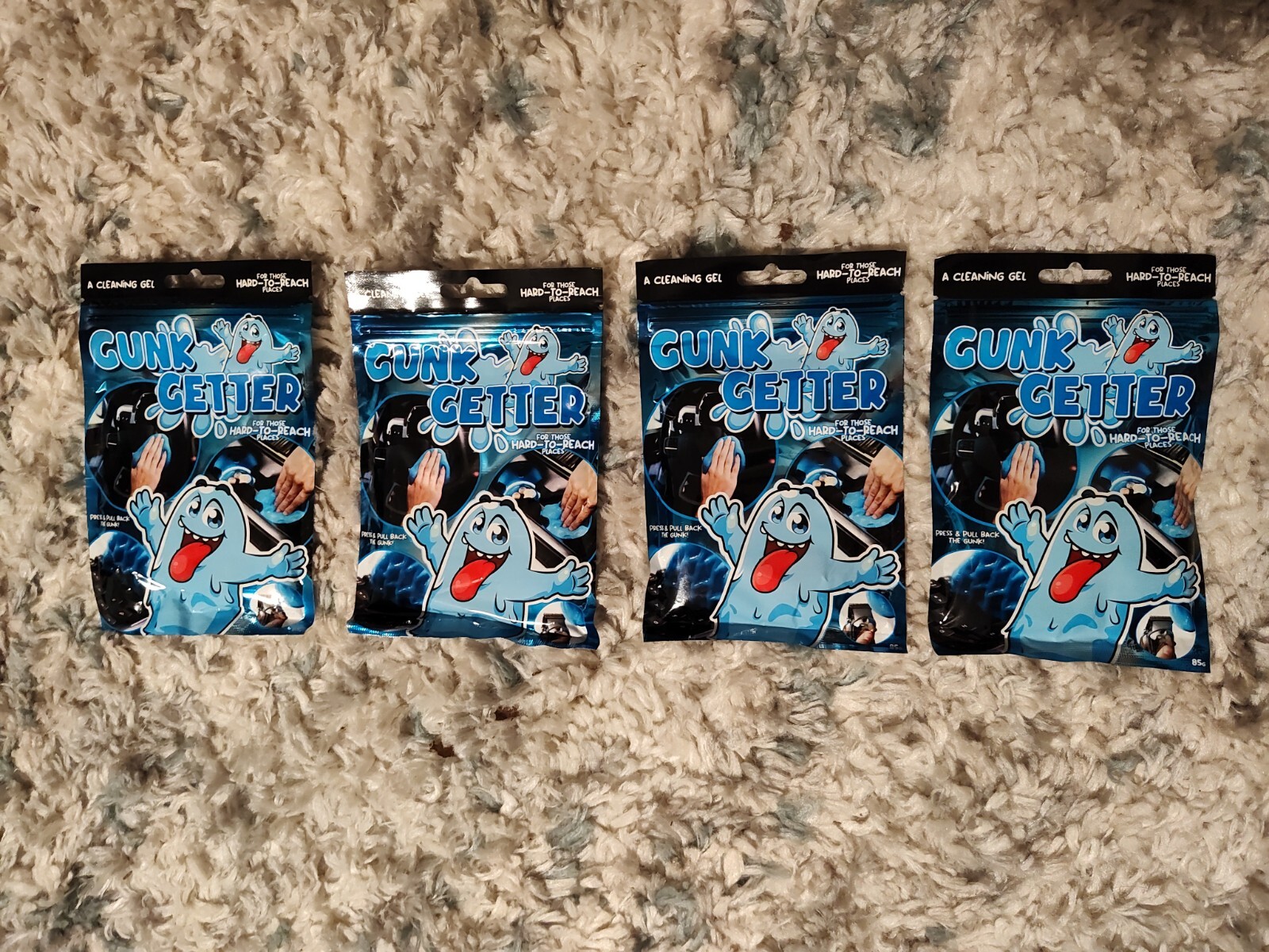 Gunk Getter for Cleaning Gel for Those Hard to Reach Places. NEW LOT of 4