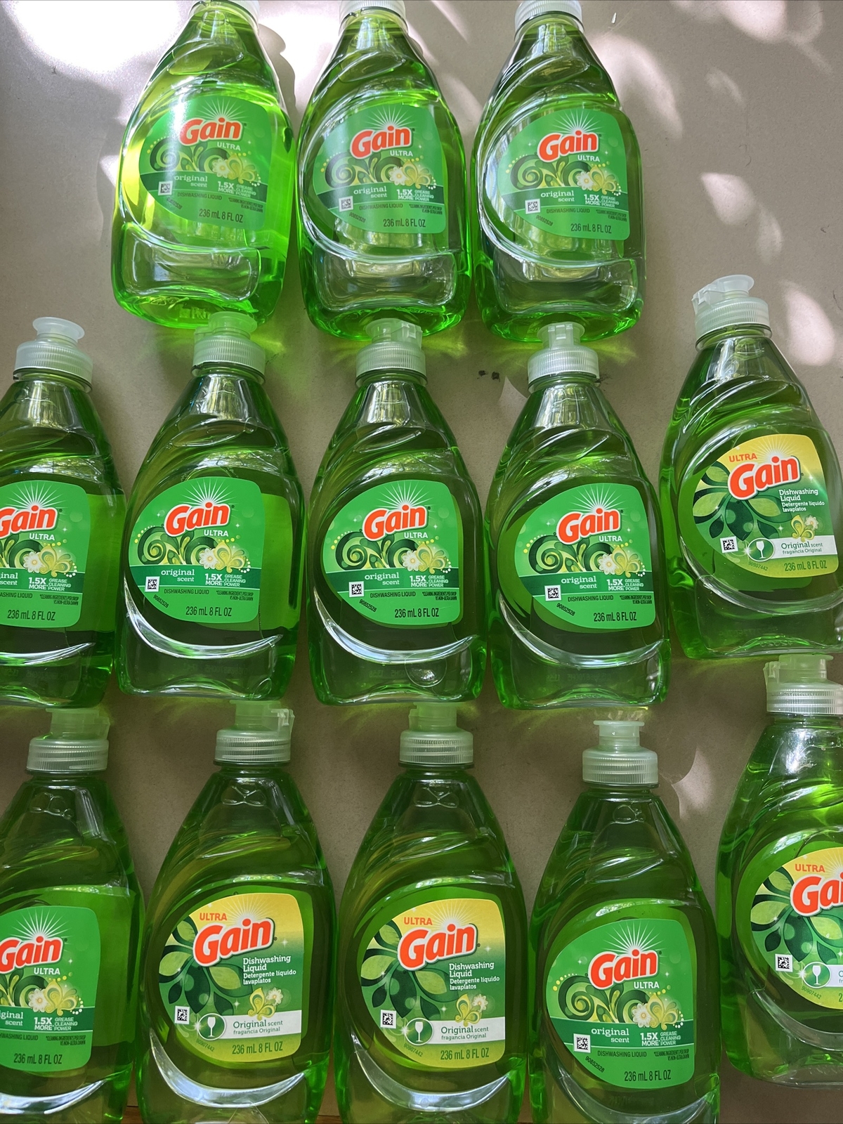 NEW Gain Ultra ORIGINAL Scent Dishwashing Liquid Soap 8 oz Each Lot of 13