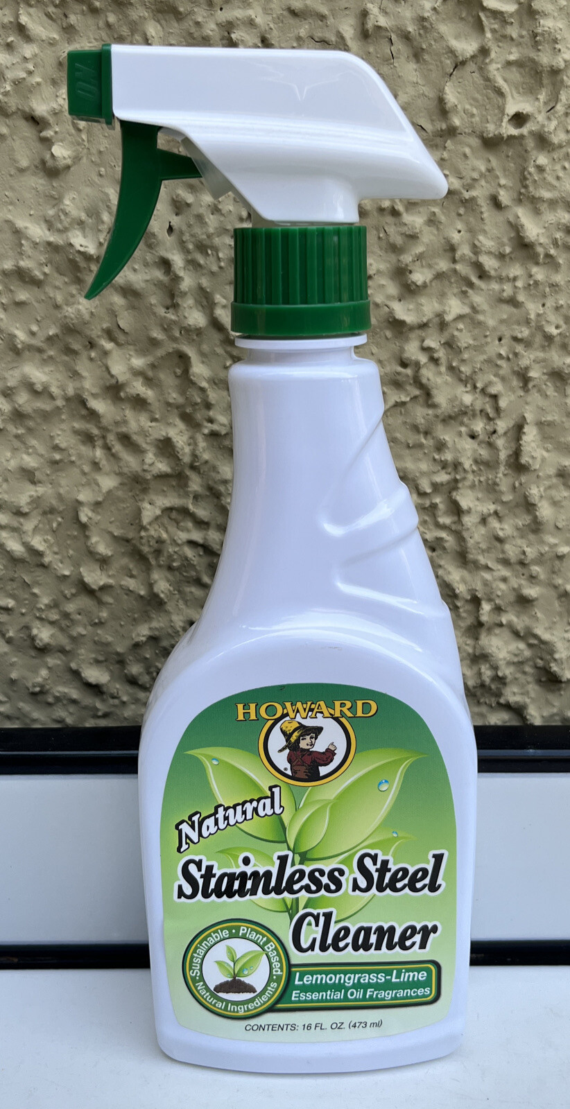 New Howard Natural Stainless Steel Cleaner 16 Oz Discontinued Lemongrass Lime