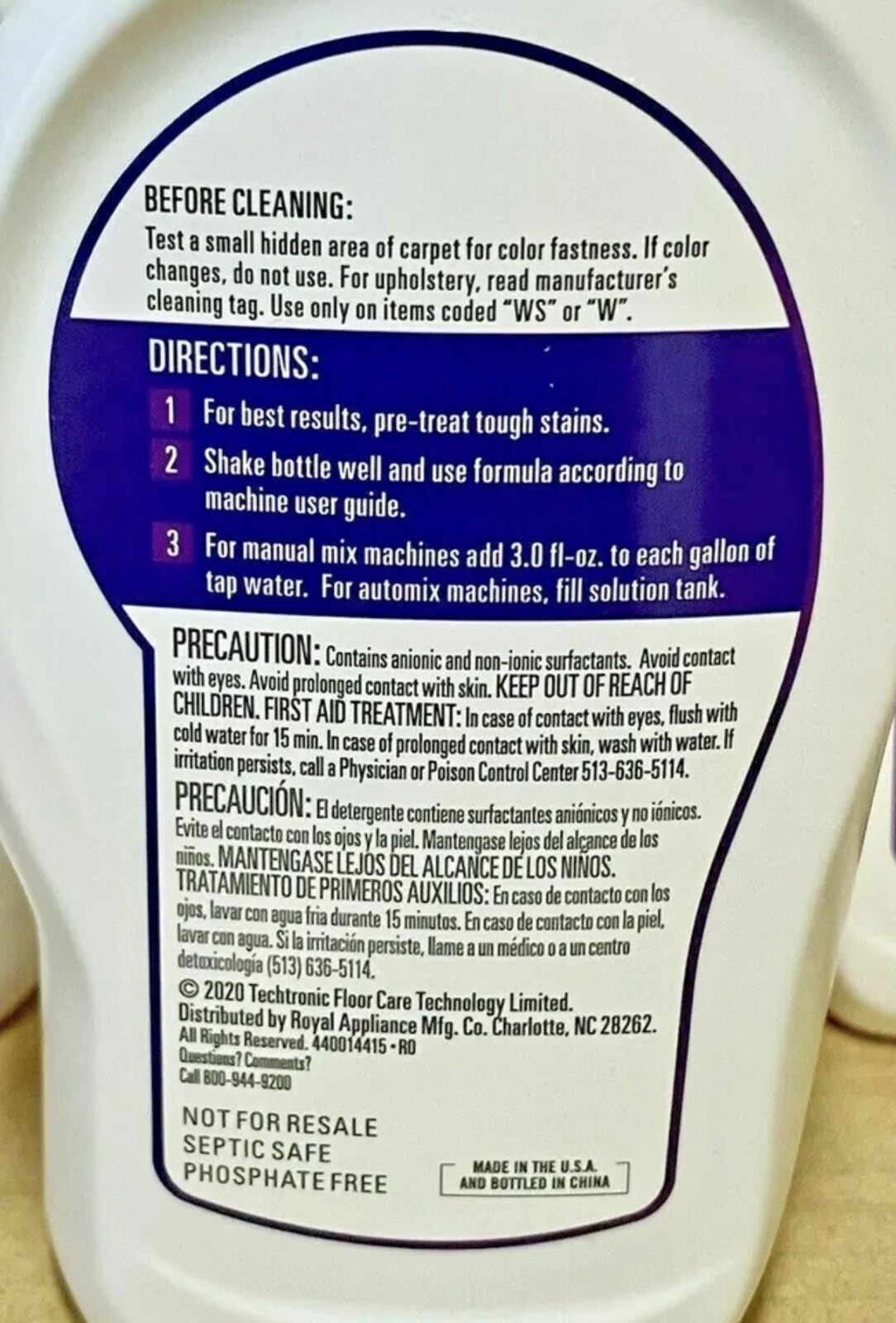 Hoover Paws & Claws Spot Cleaner • Carpet Cleaning Formula 6 oz • Lot Of 3 • NEW