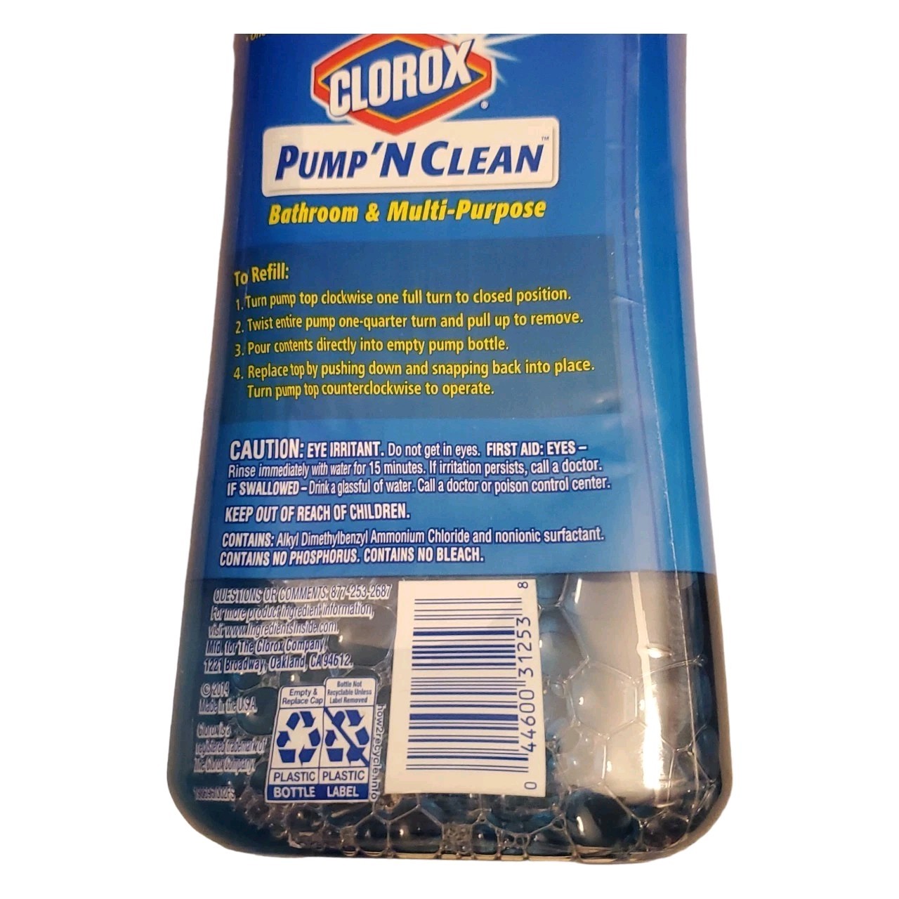 Clorox Pump ’N Clean Bathroom Multi Purpose Refill 24 oz Rain Clean