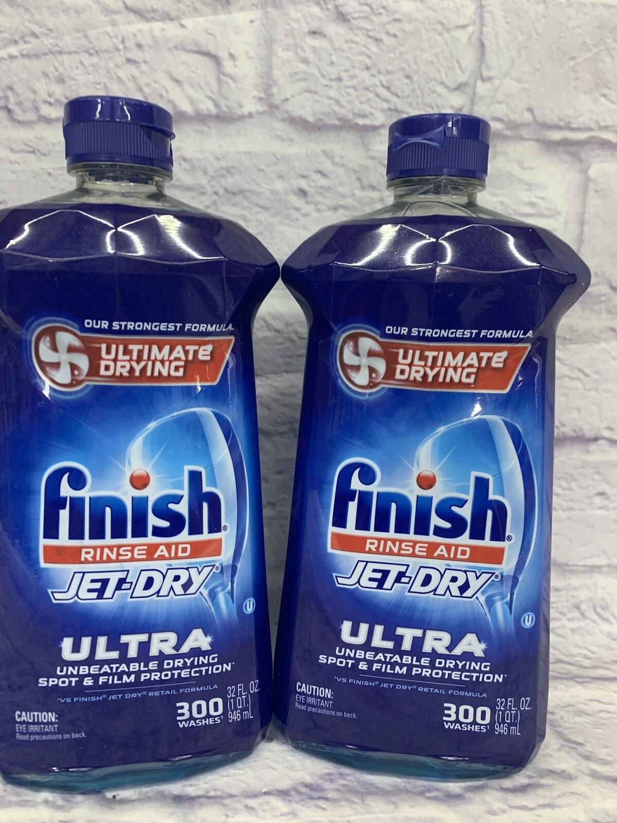 2 PACK Finish Jet-Dry Ultra Rinse Aid Dishwasher Rinse Agent and Drying, 32 oz