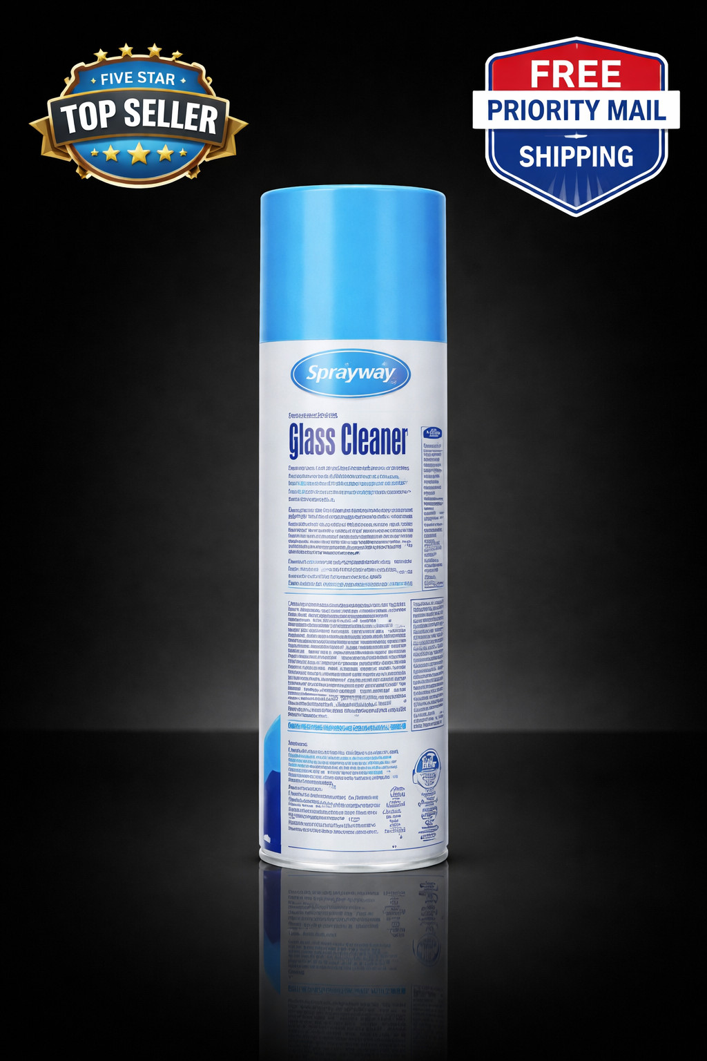 Sprayway Glass Cleaner 19 oz Ammonia Free Foaming Streak-Free Shine 2-pack