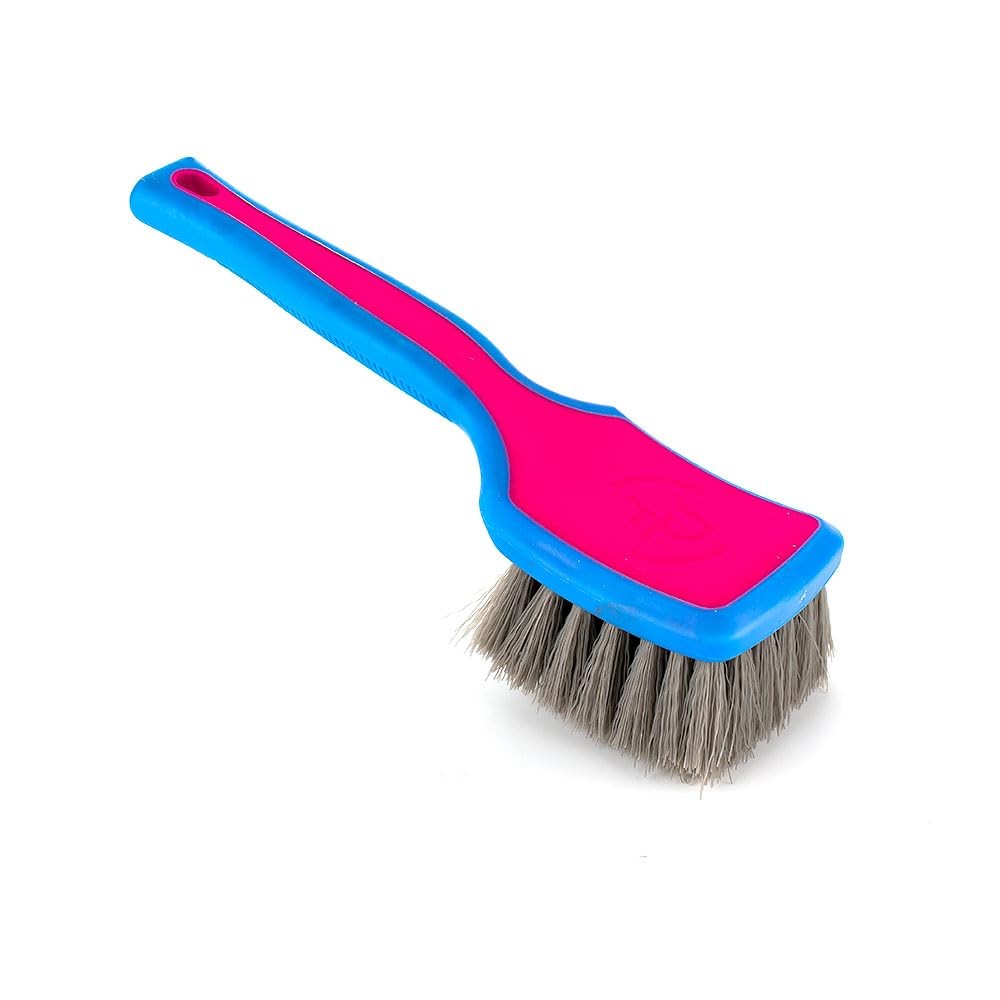 ProGrip Tire Brush Ergonomic Handle, Stiff Bristles for Easy Tire Cleaning