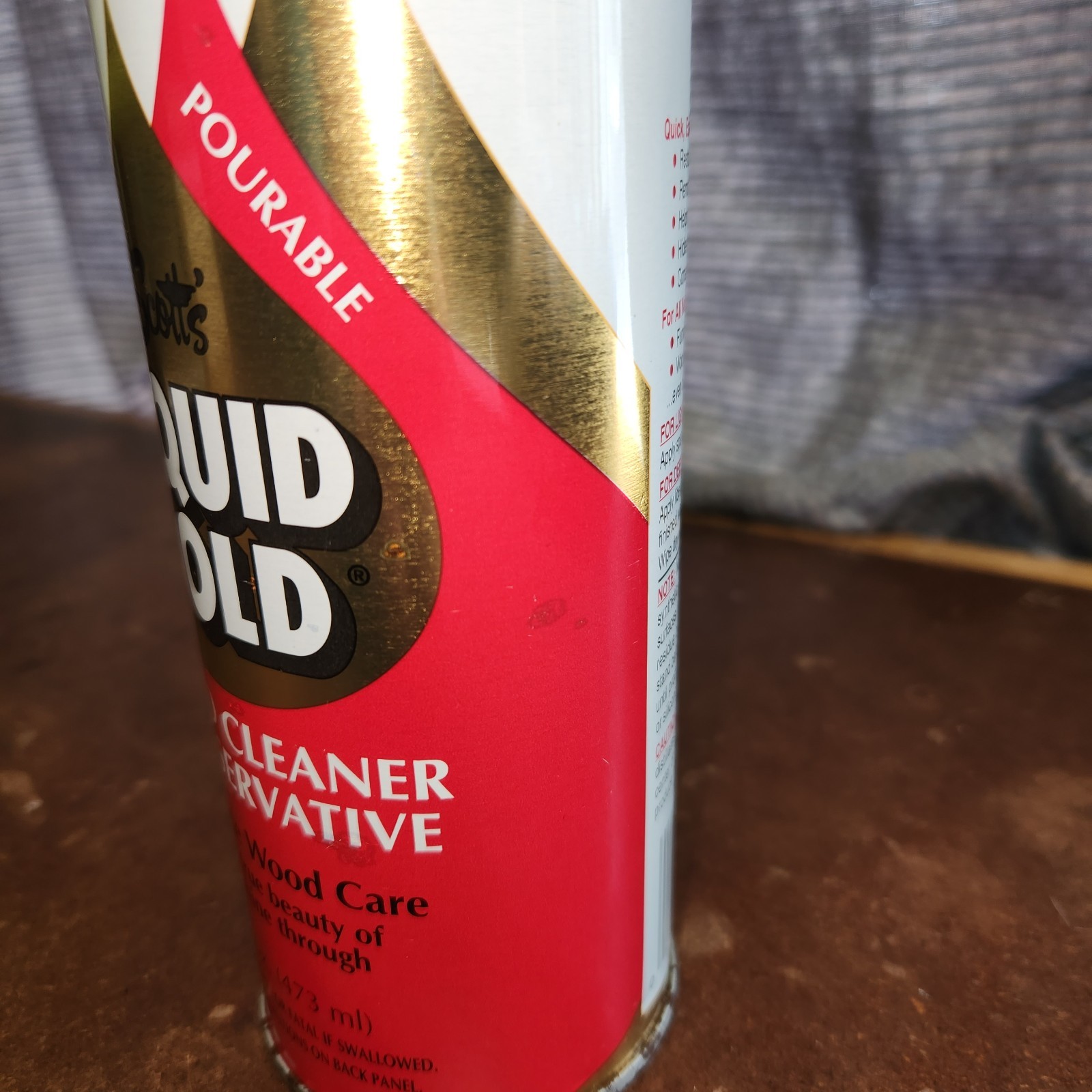 Vintage Scott’s Liquid Gold Wood Cleaner Pourable Top Non Aerosol 16oz Full