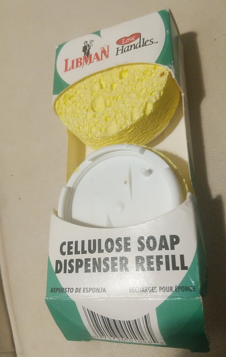 Libman Love Handles vtg cellulose Soap Dispenser refill 2003