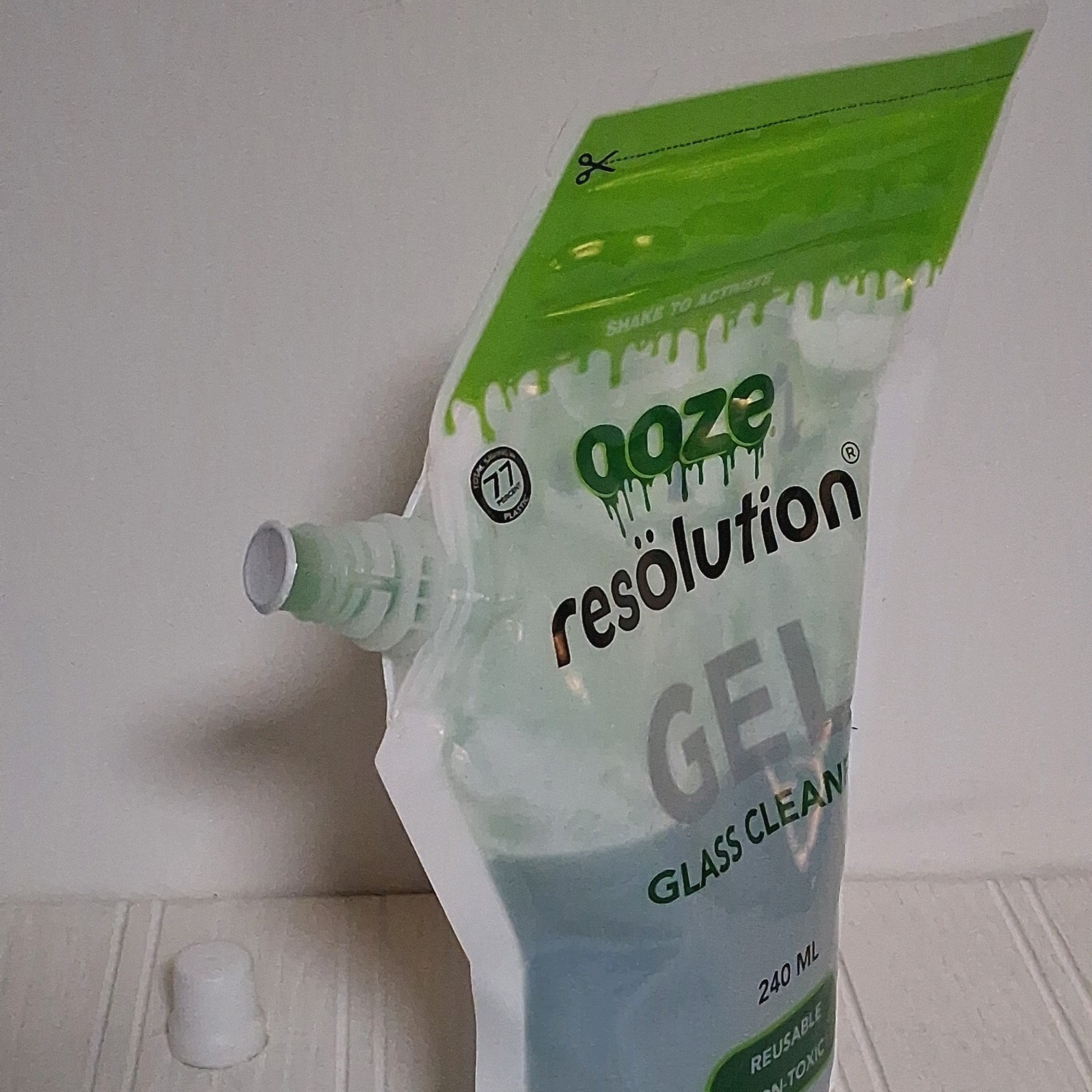 NEW OOZE RESOLUTION GEL GLASS CLEANER-REUSABLE-NON-TOXIC-240ML