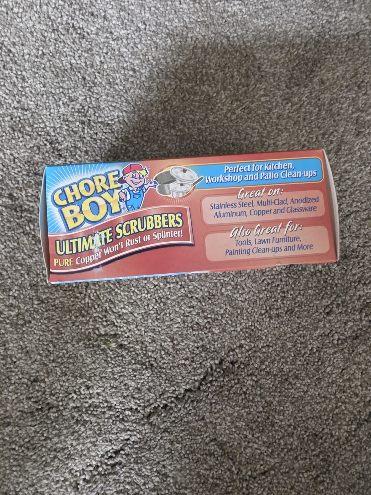 Chore Boy Ultimate Scrubbers Copper Scouring Pad 2 Pack Brand New In Box Sealed