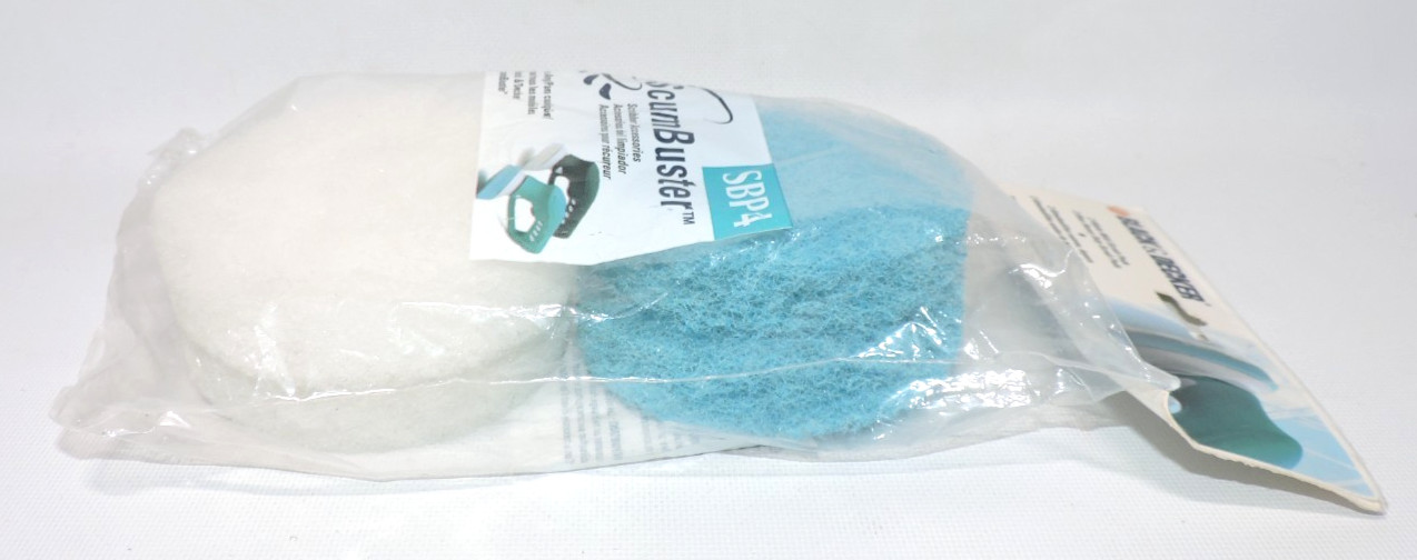 Black & Decker Scum Buster Refill Scrub Pads SBP4, w/ 2 White & 2 Blue Pads, NEW