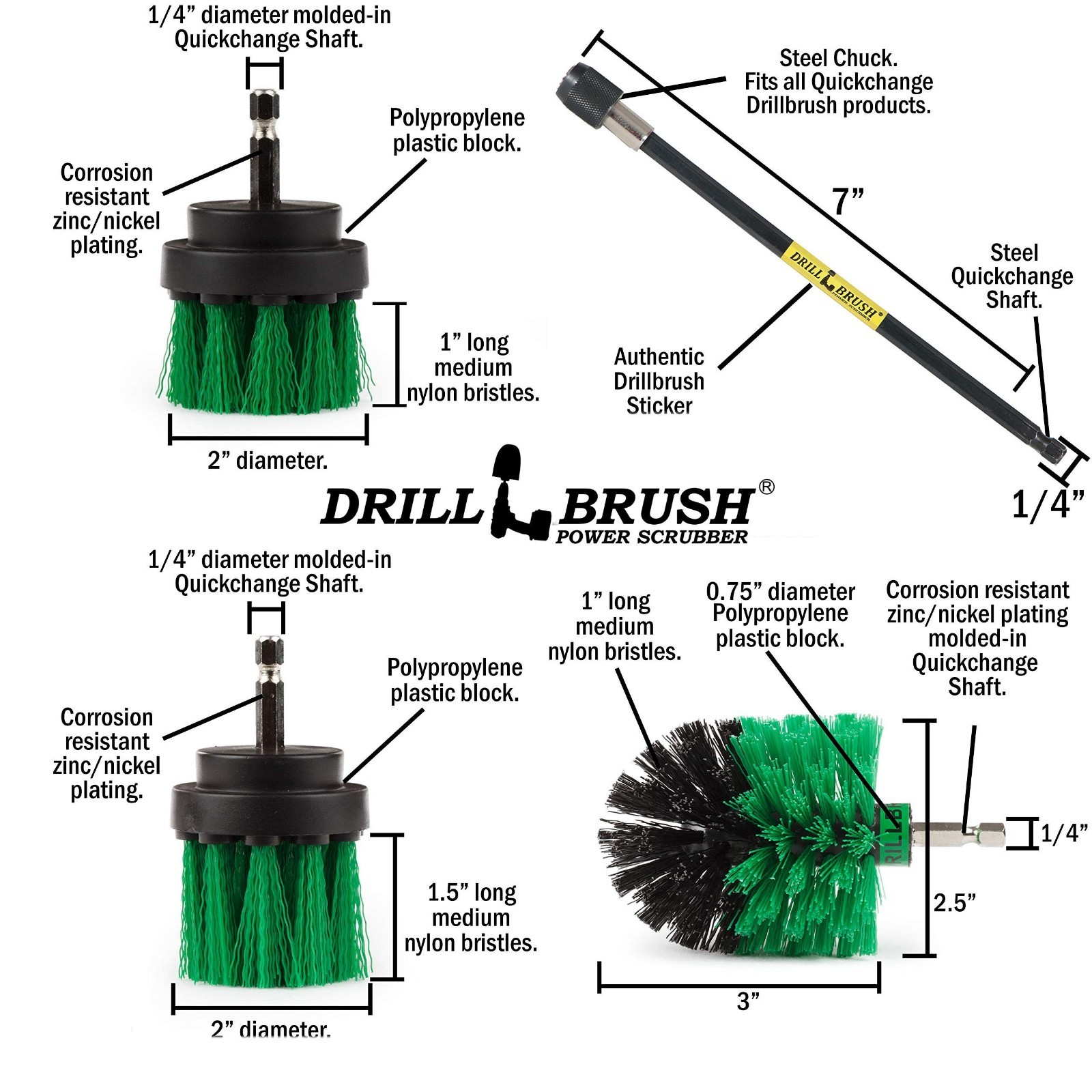 Kitchen Cleaning Set – Scrubber Brushes, Oven & Pan Scrub Tools, Drill Brush Kit