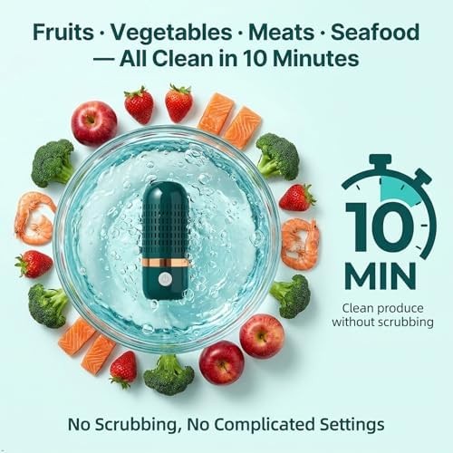 Produce Cleaner – Portable OH-ion Fruit & Vegetable Washer, Deep Cleans Produce,
