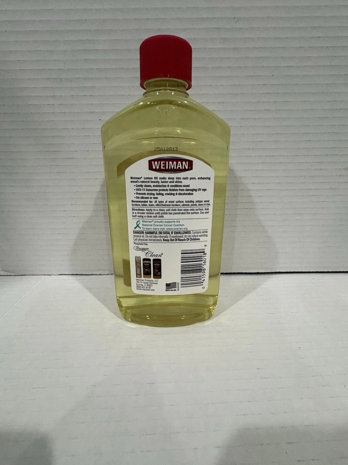 NEW! Weiman Lemon Oil Wood Furniture Polish with UVX-15 Sunscreen, 16 Fl. Oz.