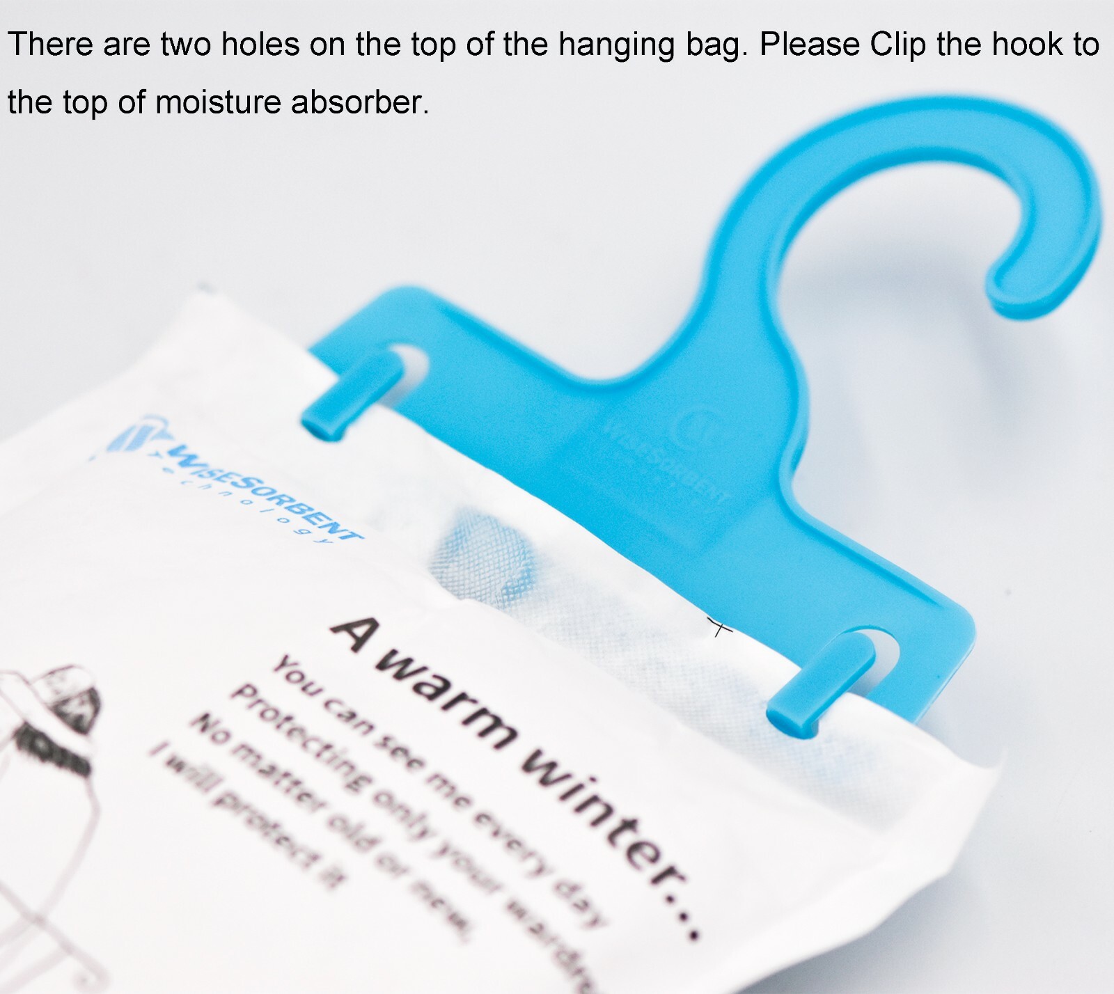 Moisture Absorber Hanging Bags Hanging Closet Dehumidifier Bags-Pack of 8 Pack
