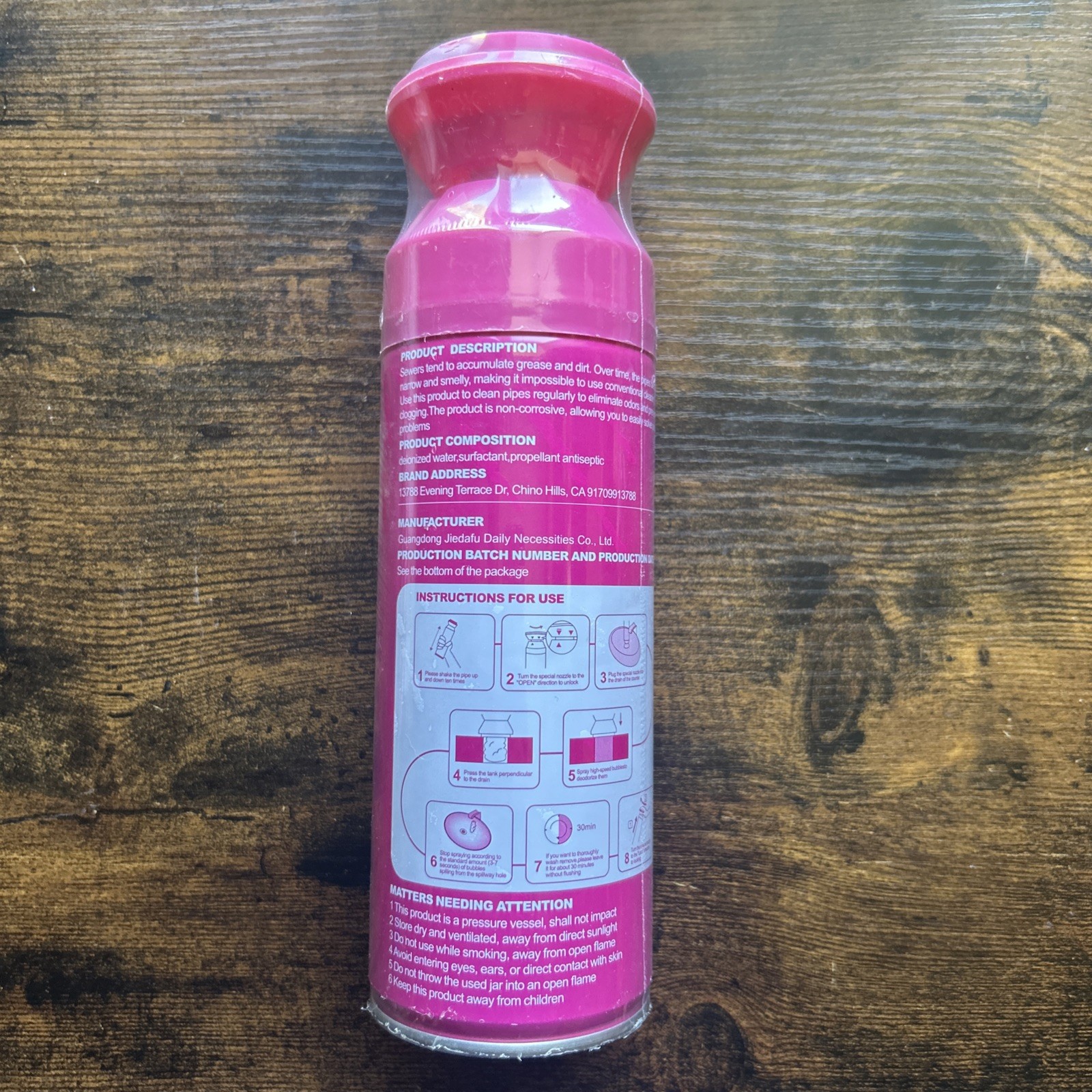 Foaming Drain Cleaner and Deodorizer, Drain Clog for Kitchen/Bathroom Sinks Seal