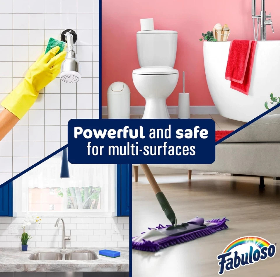 Fabuloso Multi-Purpose Cleaner and Floor Cleaner 2X Concentrated Formula Long