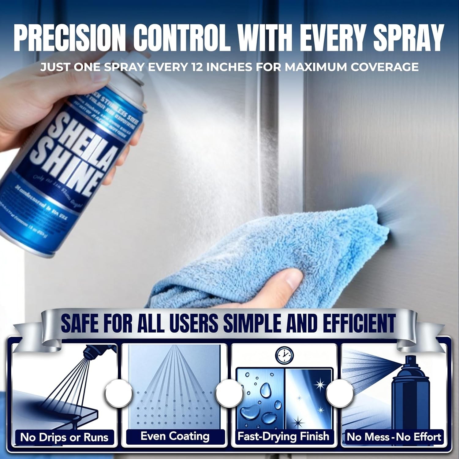 10oz Stainless Steel Cleaner and Polish – Cleans, Polishes & Protects Kitchen…