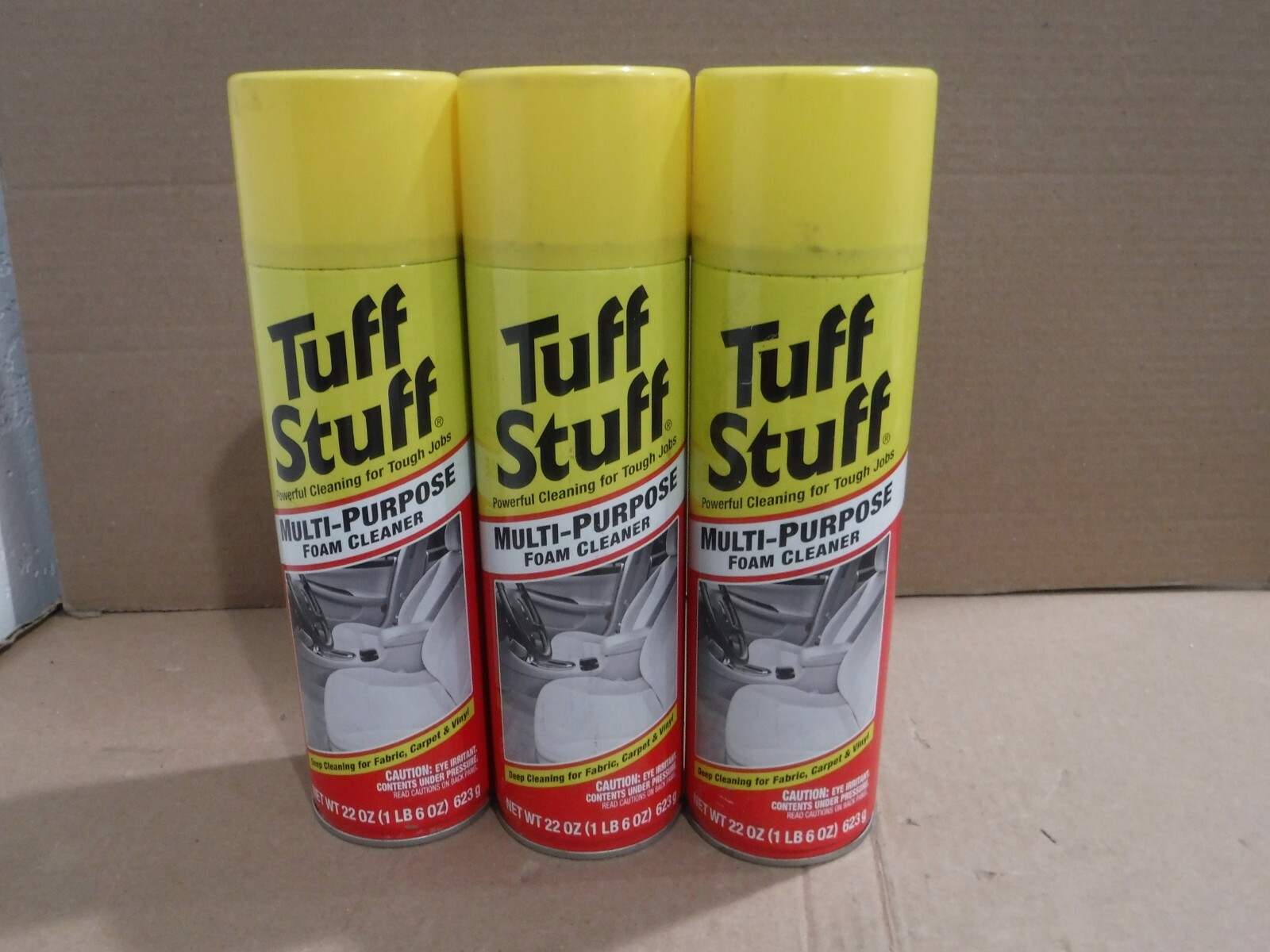 (LOT OF 3)Tuff Stuff Cleaner, Foam, Multipurpose DEEP CLEANING – 22 oz Each. NEW