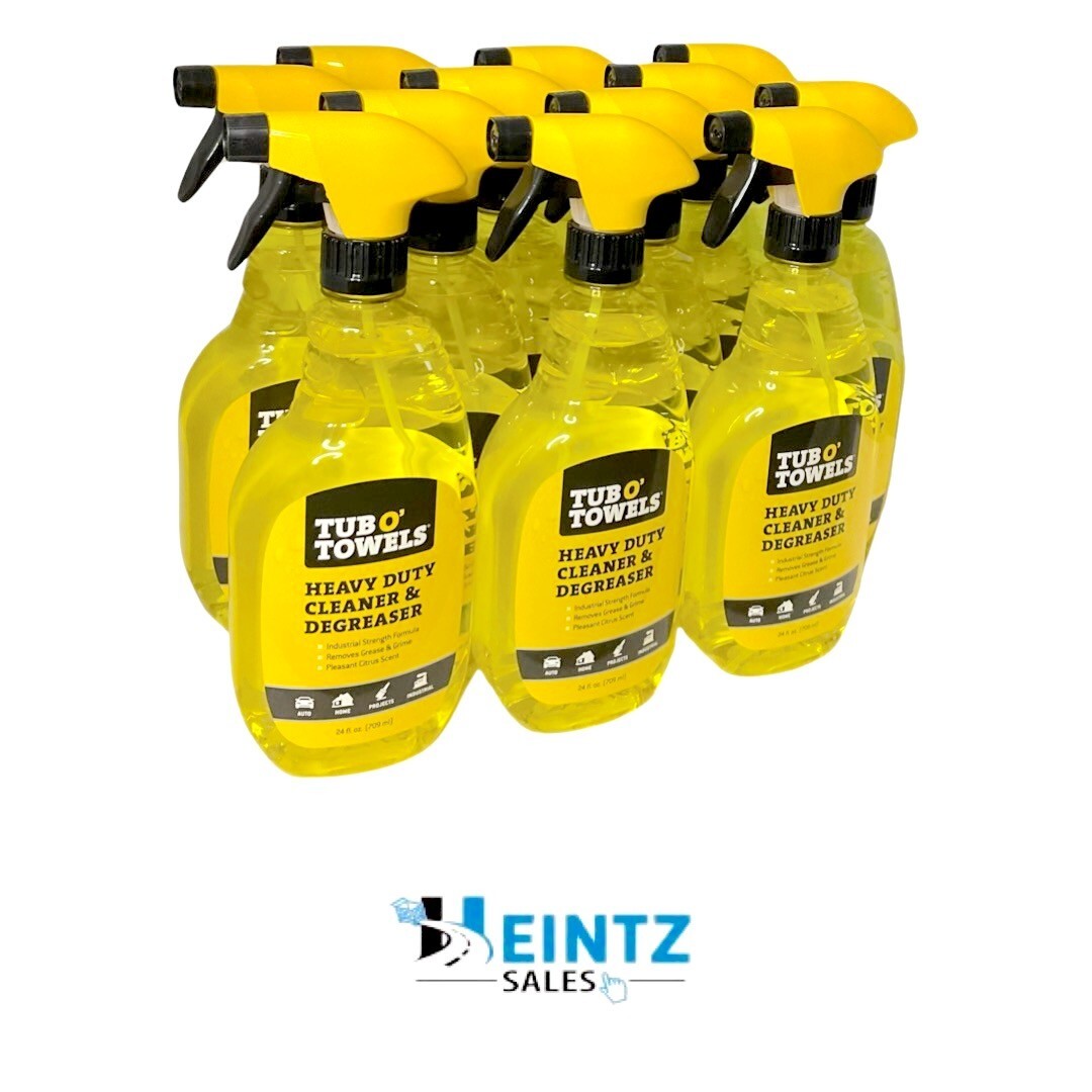 Tub O Towels Heavy Duty Cleaner/Degreaser Spray 24oz-Industrial/Home/Auto 12PACK