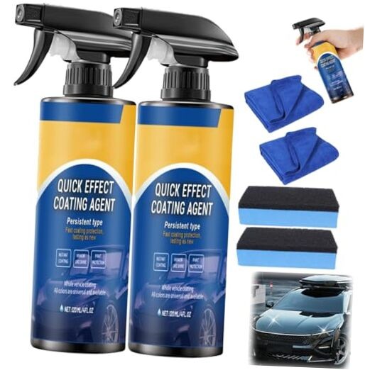2PCS Car Coating Spray, Quick Effect Coating Agent, Quick-Advanced Car Acting