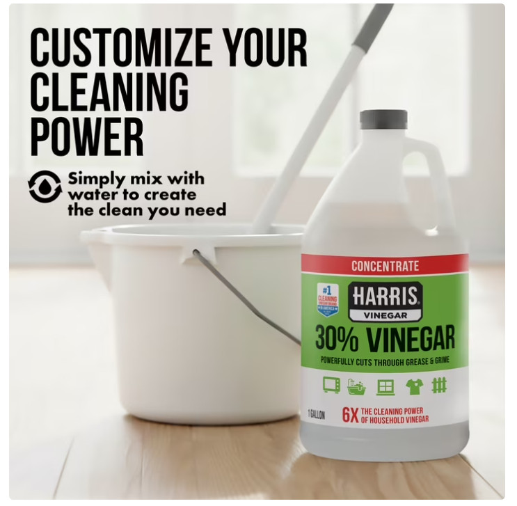 2 Pack- Harris 30% Vinegar Concentrate 1Gal Industrial Strength Cleaning Vinegar