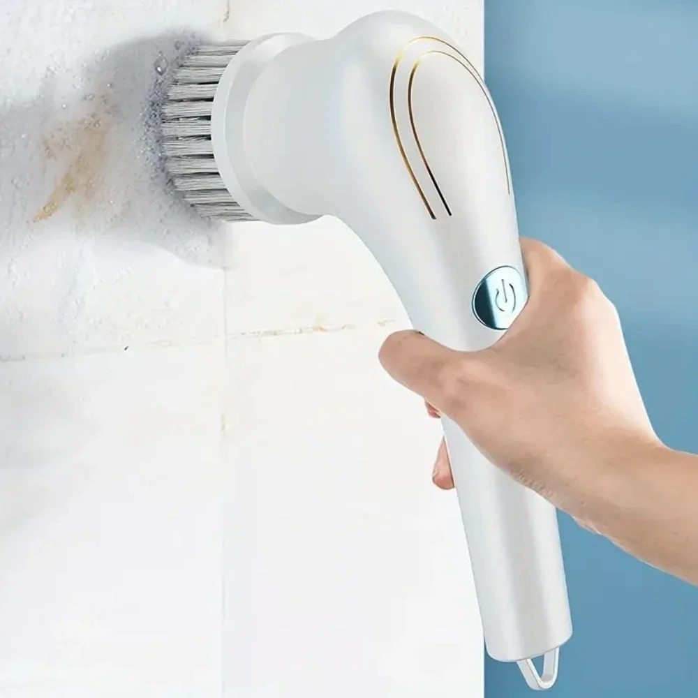 cordless electric cleaning brush 5 in 1 handled power scrubber for kitchen ,tile