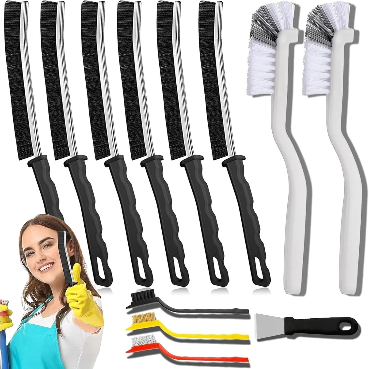 Deep Cleaning Essentials: Multi-Surface Crevice Cleaning Brushes (12pcs)