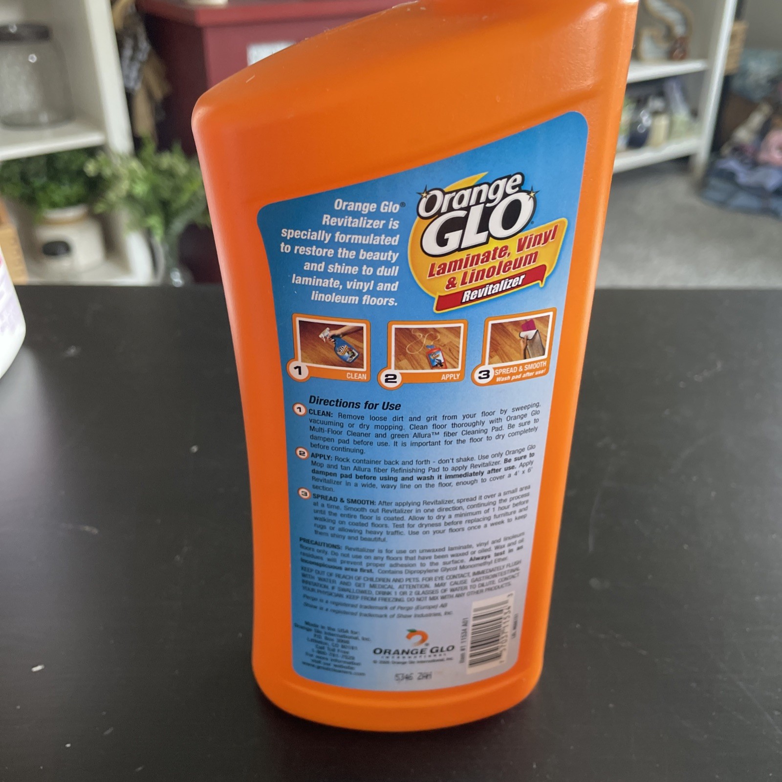Vintage Orange Go Laminate Vinyl & Linoleum Revitalizer 2005 20/24 Oz