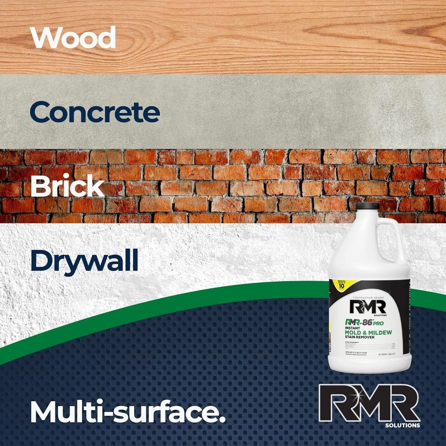 RMR-86 Pro 1 Gallon Contractor Grade Mold & Mildew Stain Remover Solution
