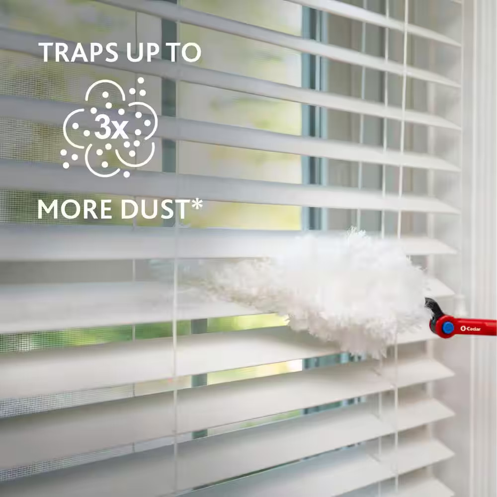 Flex and Catch Heavy Duty Dusting Kit with Stay-On Duster Hook, 5-Duster Refills