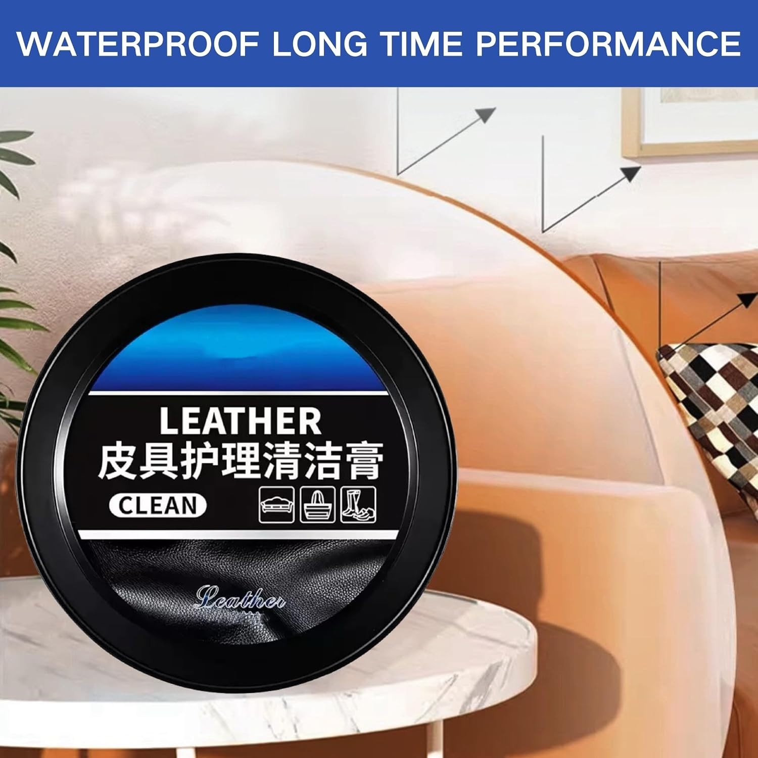 Leader Cleaning and Care Cream, Leather Cleaning Cream for Car In