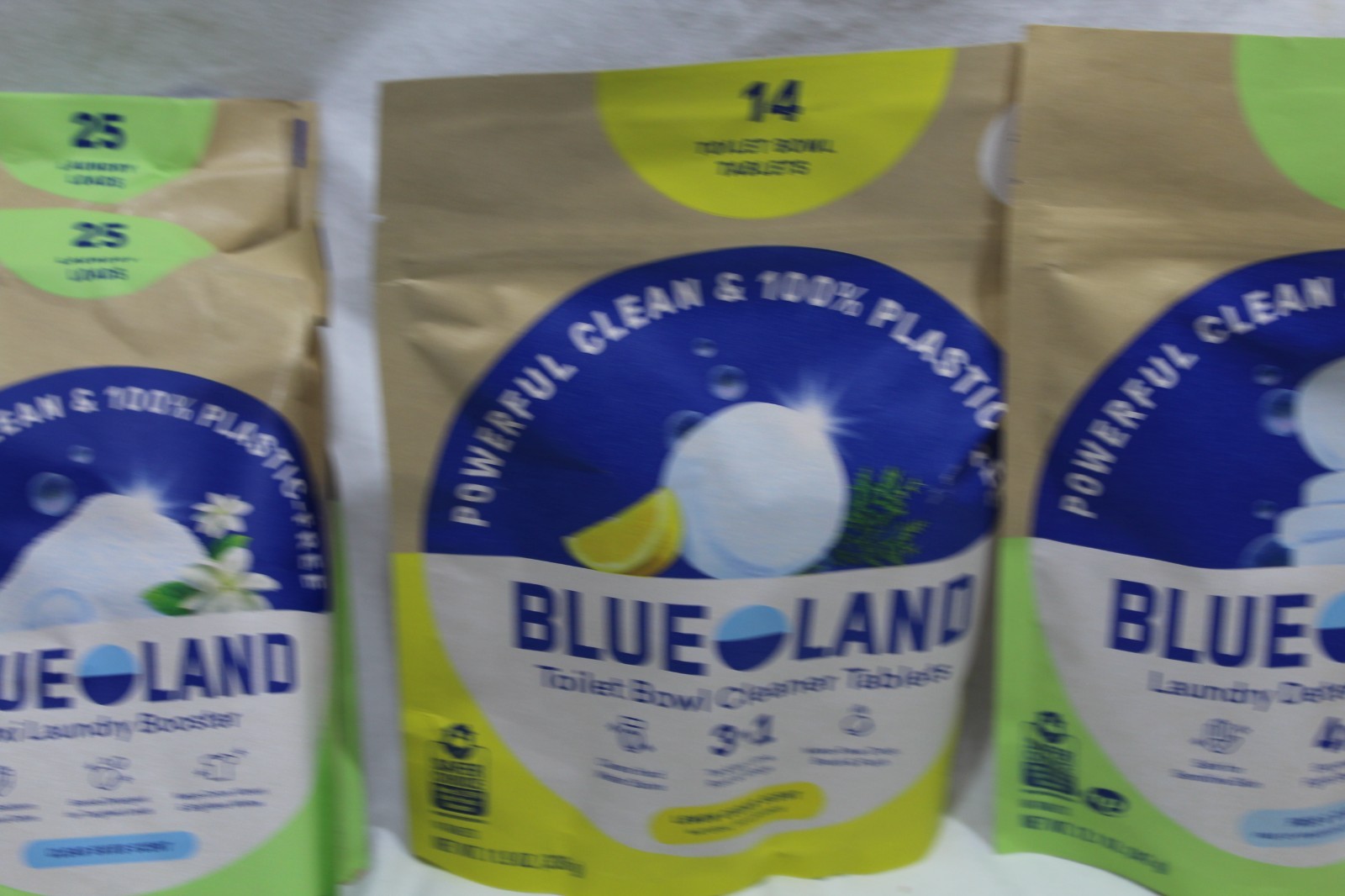 Lot of Blueland Dishwasher, Laundry, Toilet Bowl Cleaner and Oxi Laundry Boost